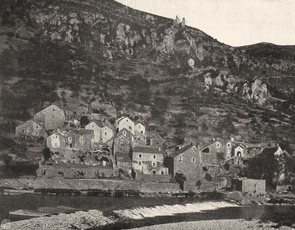 LOZÈRE. Hauterive. SMALL. 1903 old antique vintage print picture